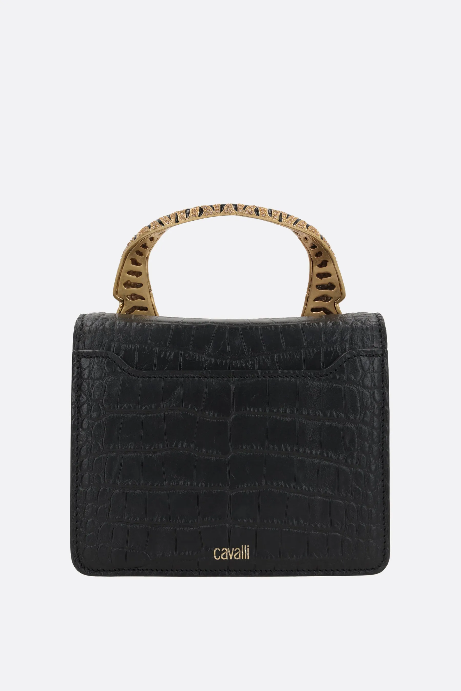 Roar Crocodile-Embossed Leather Handbag