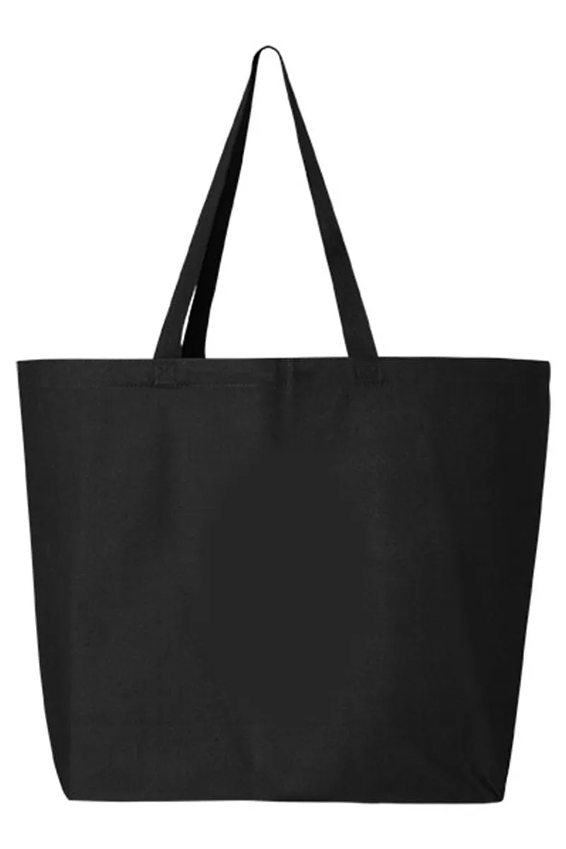 Softball & Baseball Stitches Coquette Canvas Jumbo Tote