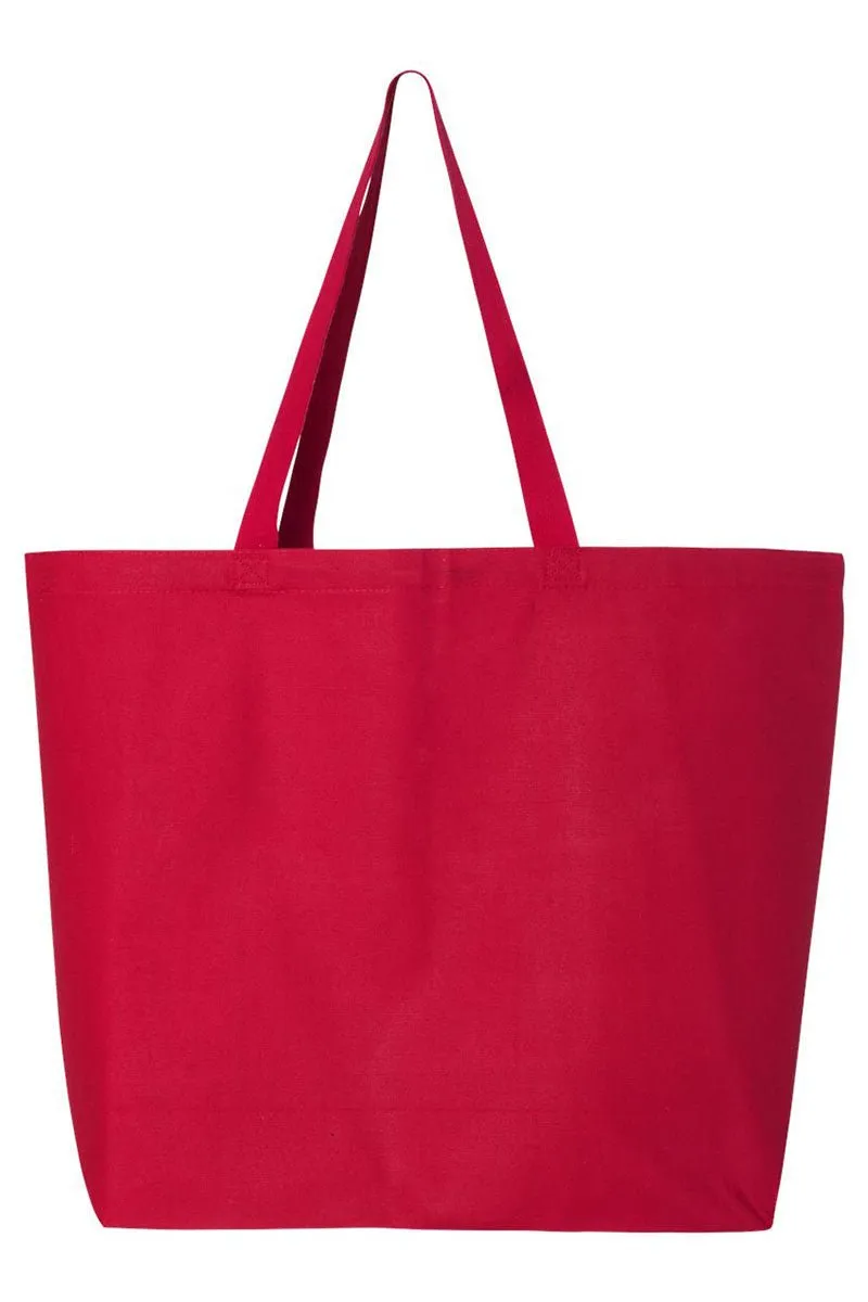 Softball & Baseball Stitches Coquette Canvas Jumbo Tote