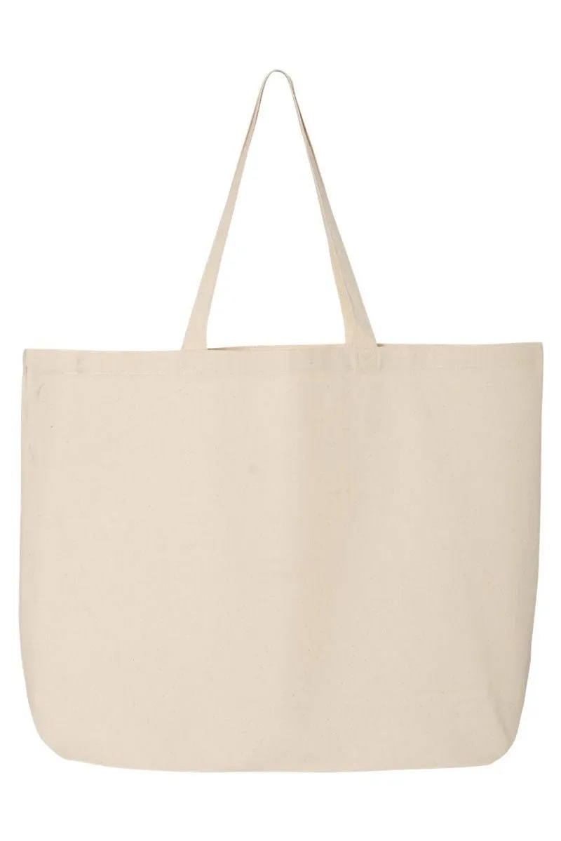 Softball & Baseball Stitches Coquette Canvas Jumbo Tote