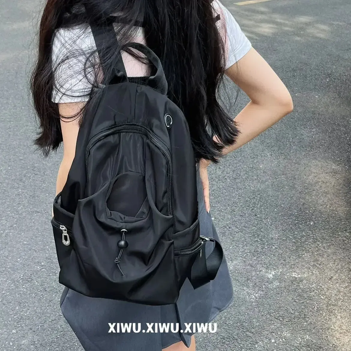 Sohiwoo Y2k All Match Casual Women Schoolbags Vintage Trendy Chic Korean Travel Bags New Streetwear Preppy Simple Backpacks for Students