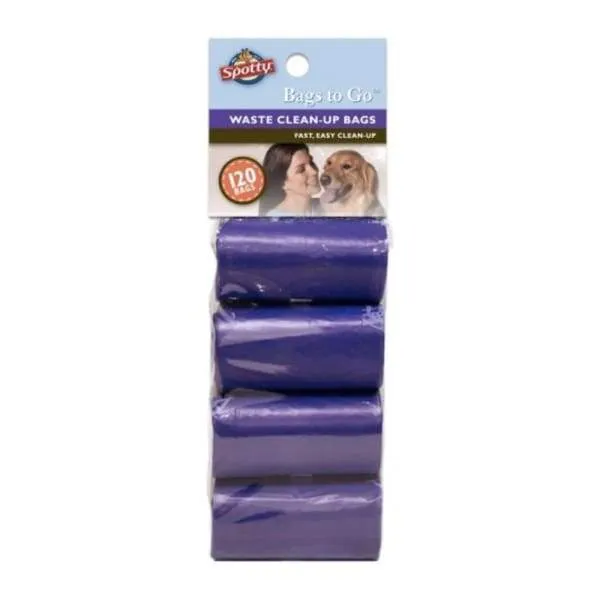 Spotty Bags-to-Go 120 Count Refills Purple Poo Bag