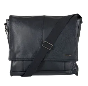 Storm Abbey Black Faux-Leather Despatch Messenger Bag