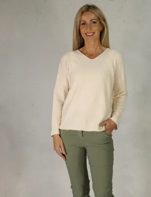 V-Neck Knit Cream