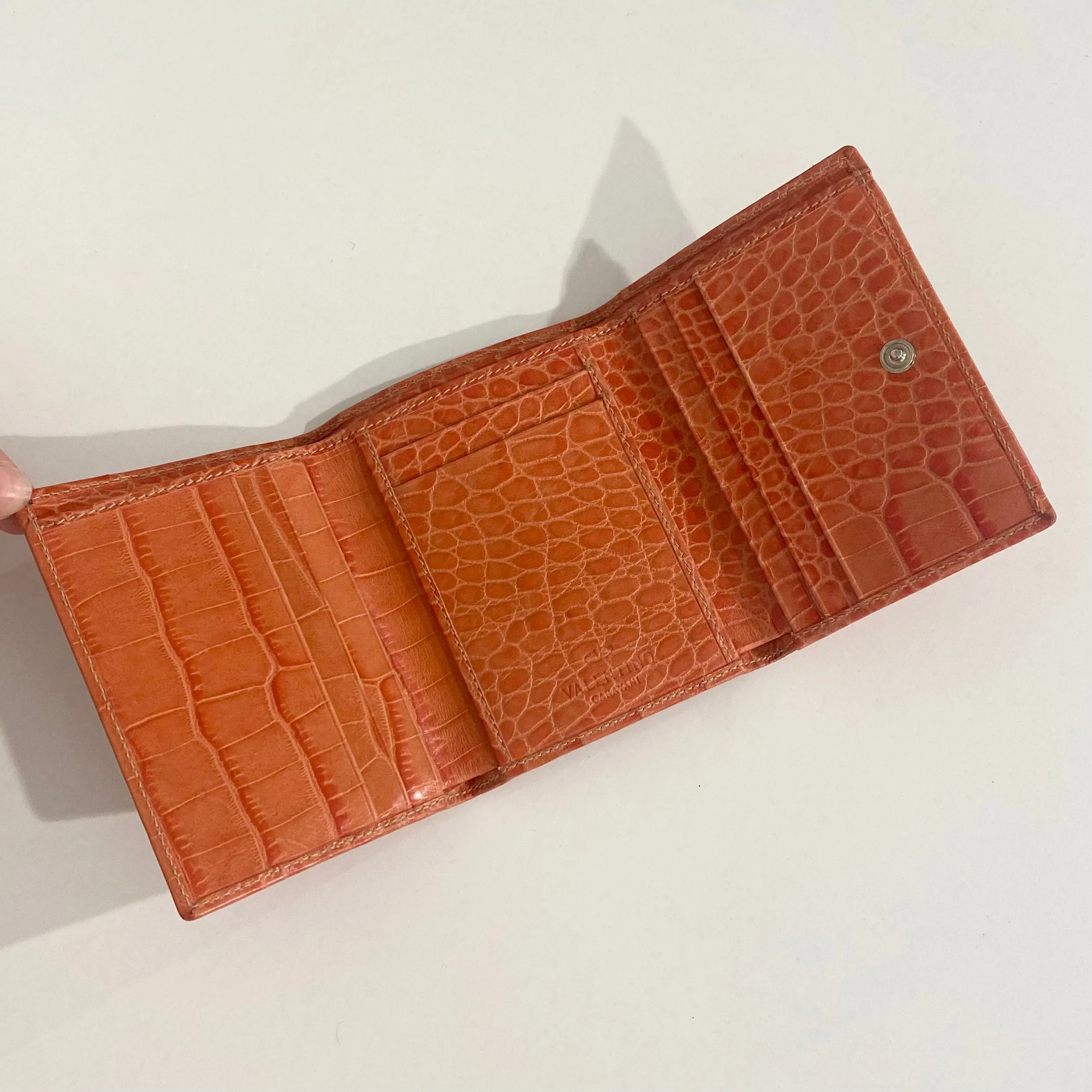 Valentino Pink Crocodile Wallet