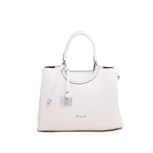 White Formal Hand Bag P35960